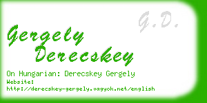 gergely derecskey business card